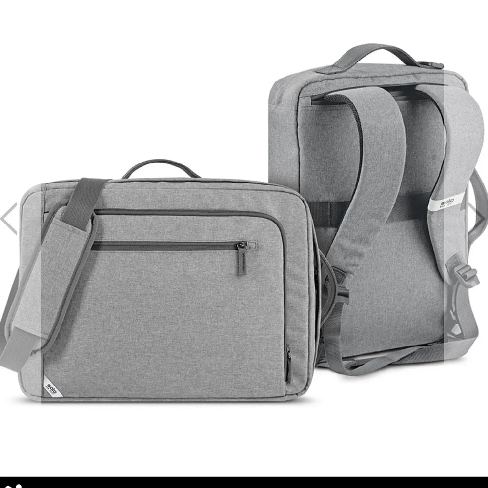 Solo hybrid backpack, converts from backpack to briefcase, new